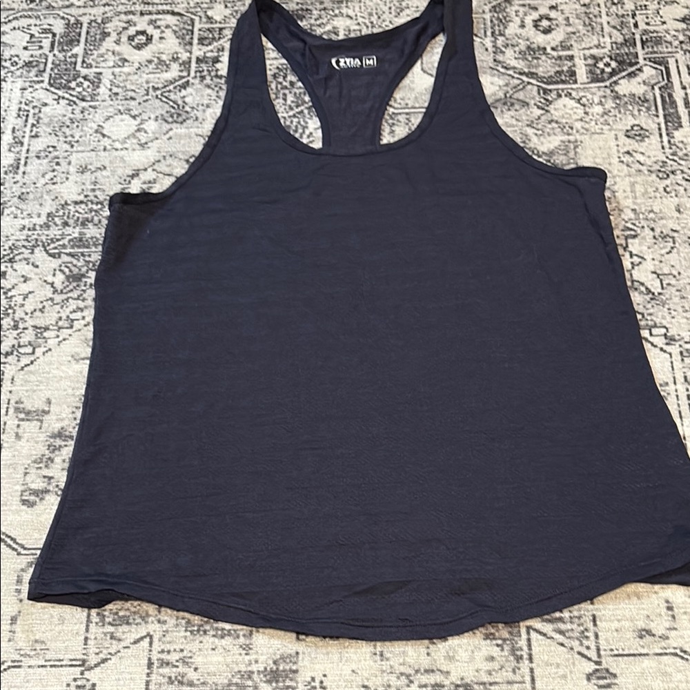 ZYIA Navy Racerback Tank Top Medium